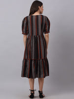 Thumbnail for Kalini Women Black Geometric Printed Quirky Anarkali Kurta - Distacart