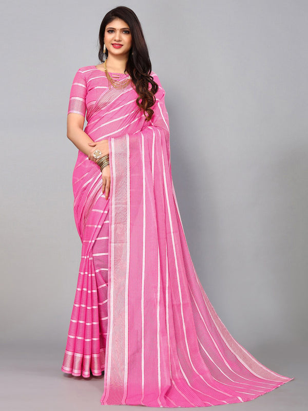 Kalini Striped Saree - Distacart