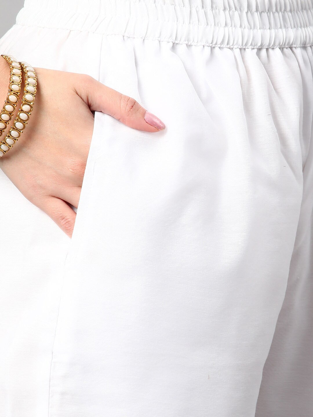 Kalini Women Floral Printed Chanderi Cotton Kurta With Trousers & Dupatta - Distacart