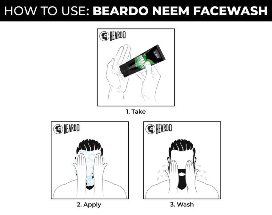 Beardo Neem Face Wash & Beard Wash Acne Control - Distacart
