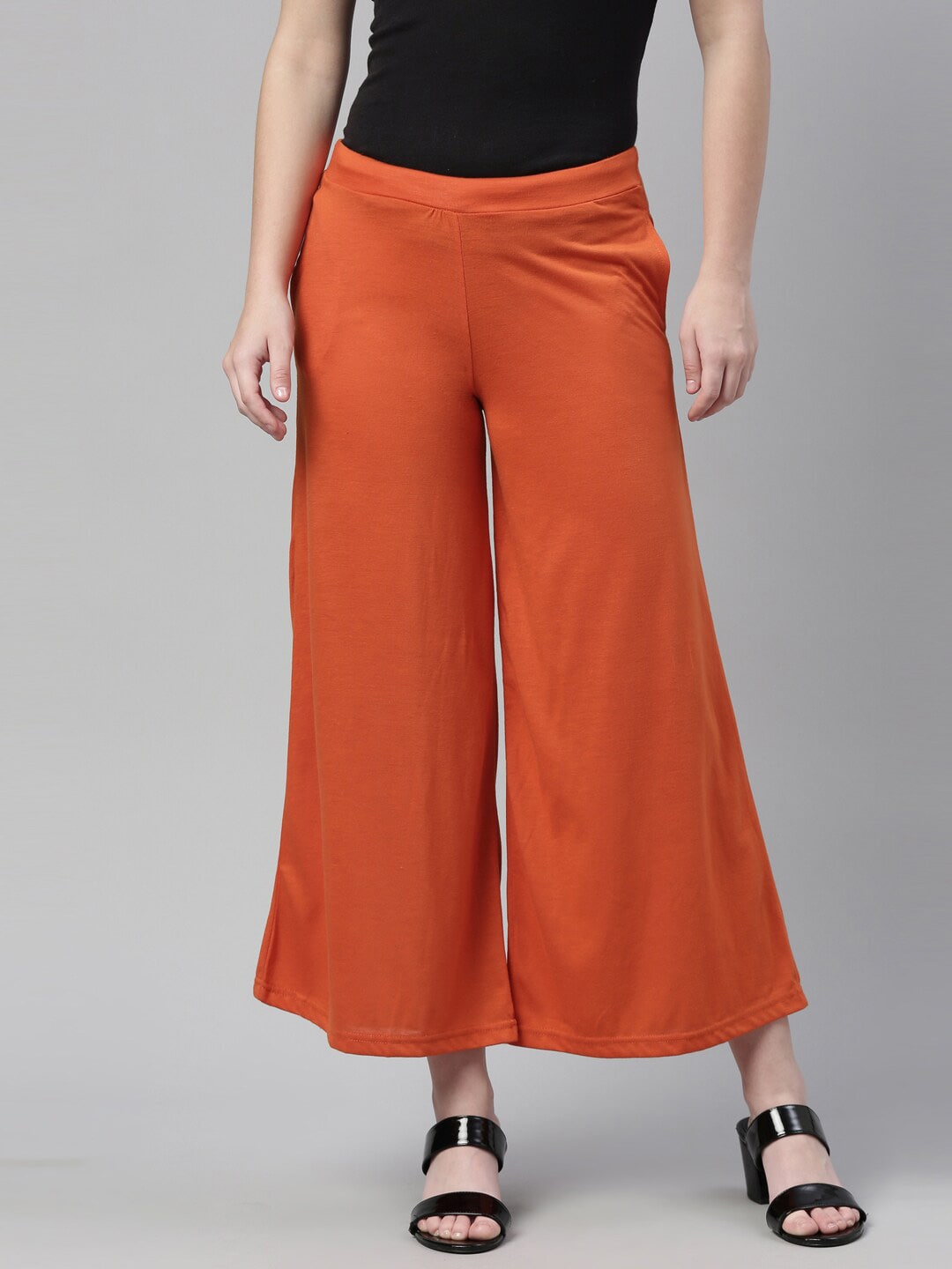 Souchii Red Knitted Ethnic Palazzos - Distacart