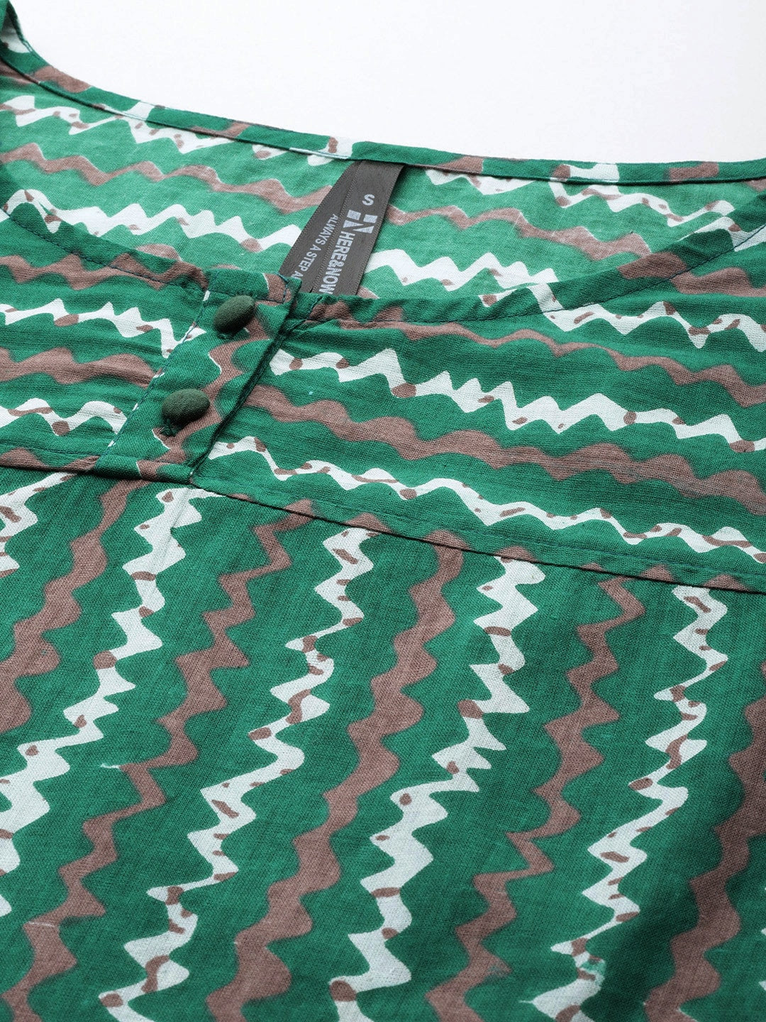 HERE&NOW Abstract Printed Pure Cotton Kurta - Distacart