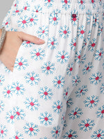 Thumbnail for Kalini Ethnic Motifs Printed Notched Neck A-Line Kurta With Trousers - Distacart