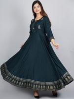 Thumbnail for Kalini Women Green Embroidered Flared Anarkali Kurta - Distacart