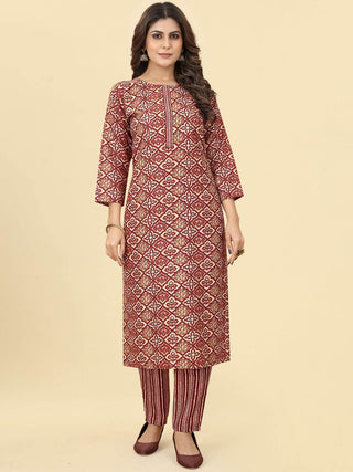 Kalini Ethnic Motif Printed Kurta With Trousers - Distacart