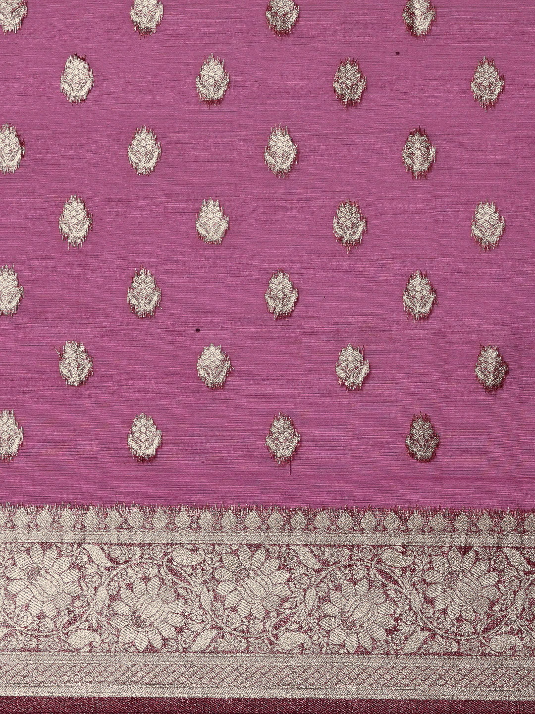 Saree Mall Magenta Ethnic Motifs Zari Organza Banarasi Saree - Distacart