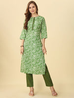 Thumbnail for Kalini Ethnic Motifs Printed Straight Kurta with Trousers - Distacart