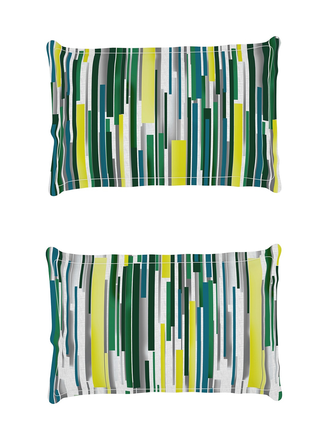 Story@home Arena White & Grey Printed 180 TC Bedsheet & Pillow Covers - Distacart