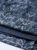 Thumbnail for Biba Women Navy Blue & White Ethnic Motifs Printed Anarkali Cotton Kurta - Distacart