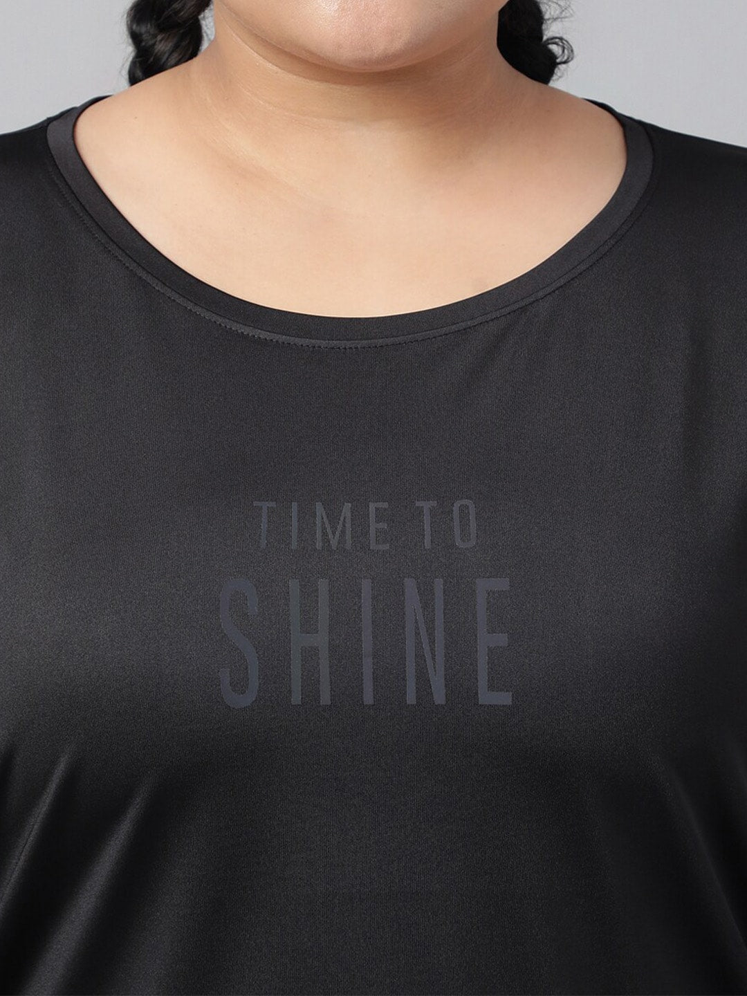 MKH Plus Size Typography Printed Dri-FIT Sports T-Shirt - Distacart