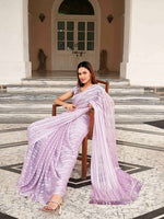 Thumbnail for Tikhi Imli Striped Woven Design Saree - Distacart