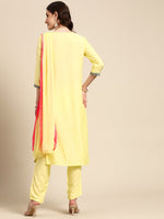 Thumbnail for Sangria Women Ethnic Motifs Embroidered Kurta With Trousers & Dupatta - Distacart
