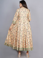 Thumbnail for Kalini Women Coral Pink Floral Print Anarkali Kurta - Distacart