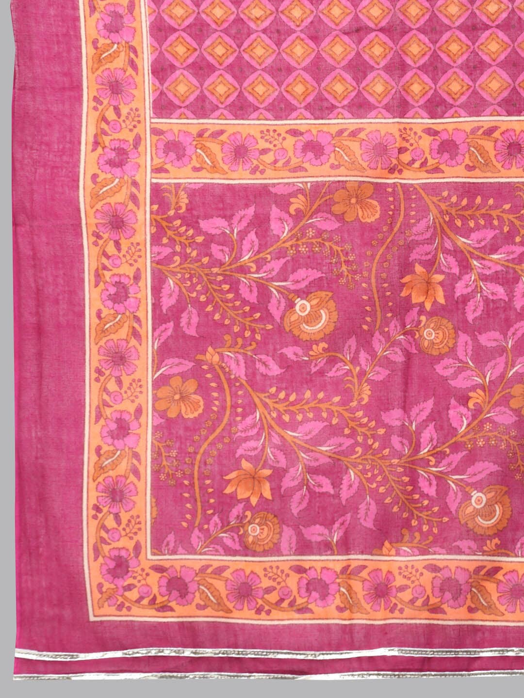 Kalini Floral Printed Empire Pure Cotton Kurta with Sharara & With Dupatta - Distacart