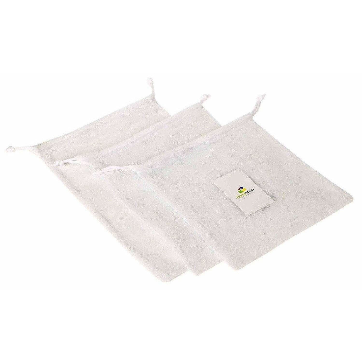 Home Strap Mesh Reusable Fridge Storage Bag for Fruits & Vegetables (Double Layered Mesh) - Distacart