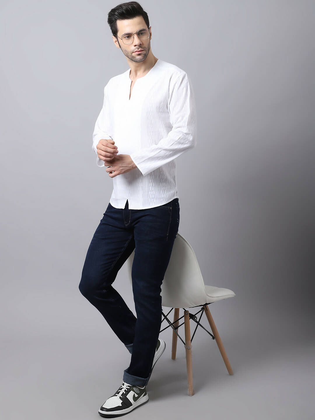 Even Apparels White Pure Cotton Embroided Kurta - Distacart