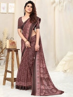 Thumbnail for Kalini Floral Block Print Saree - Distacart