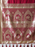 Thumbnail for Mitera Ethnic Motifs Zari Silk Blend Kanjeevaram Saree - Distacart