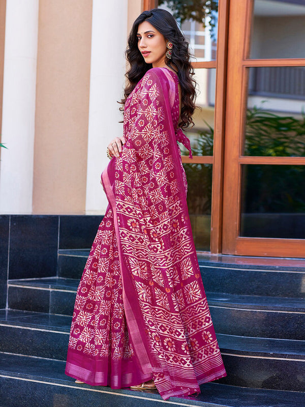 Kalini Ethnic Motifs Printed Zari Sarees - Distacart
