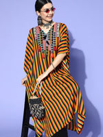 Thumbnail for Sangria Stylish Mustard Viscose Rayon New Age Kaftan Kurta - Distacart