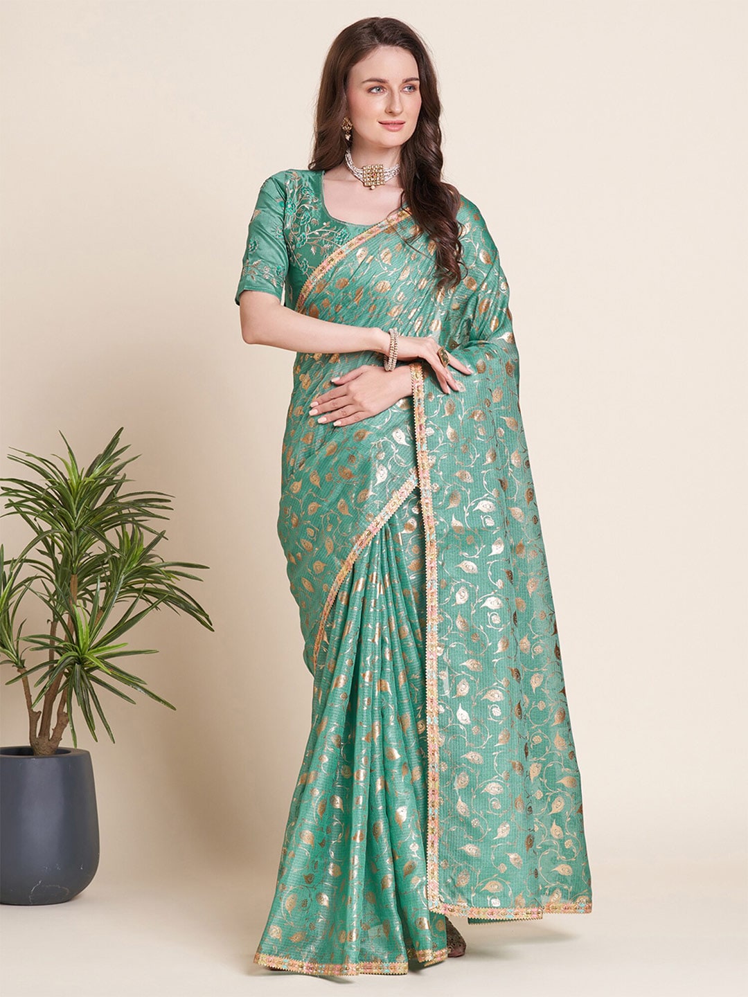 Saree Mall Floral Printed Sarees - Distacart