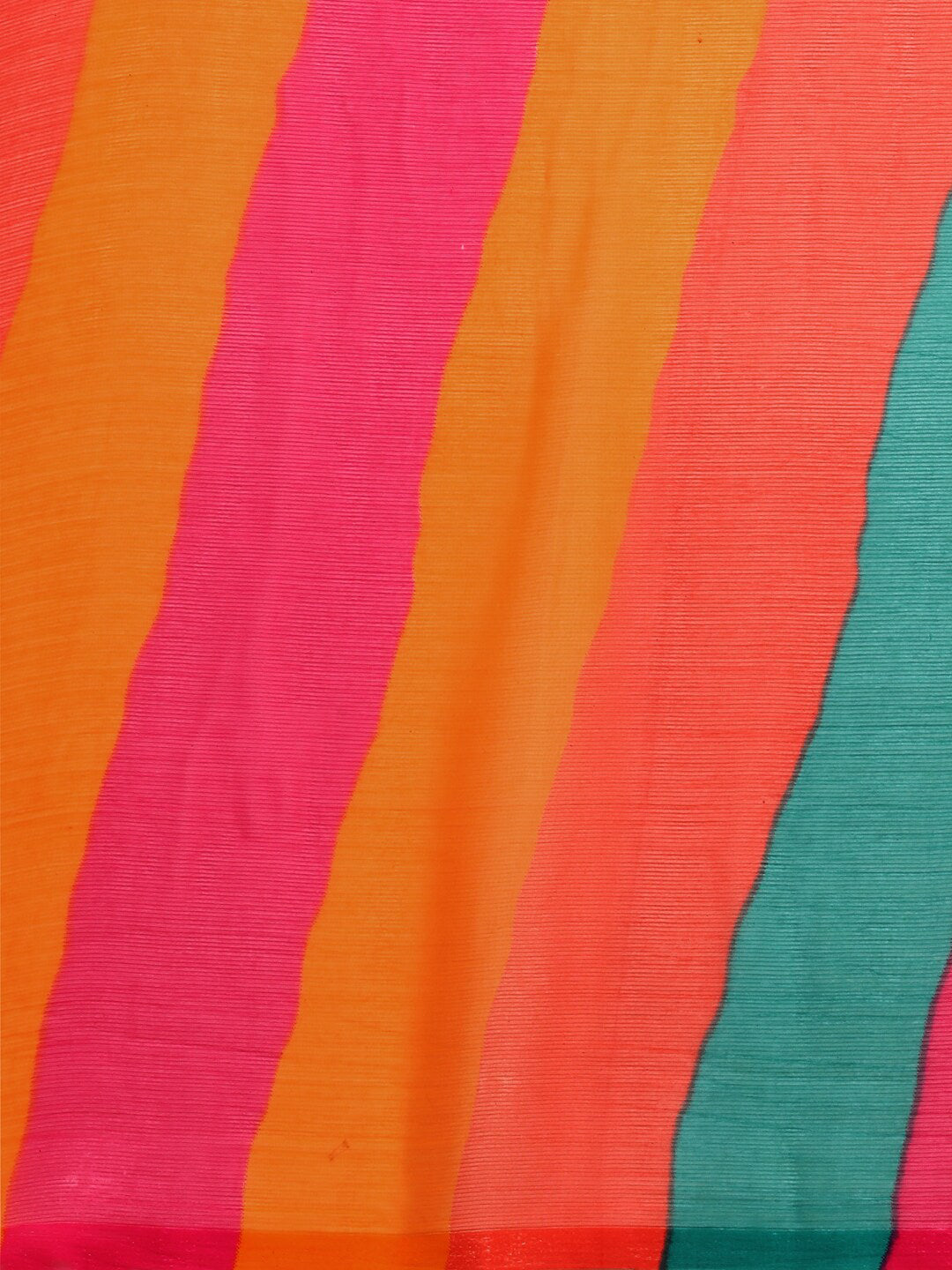 Sangria Yellow & Turquoise Blue Colourblocked Pure Chiffon Saree - Distacart