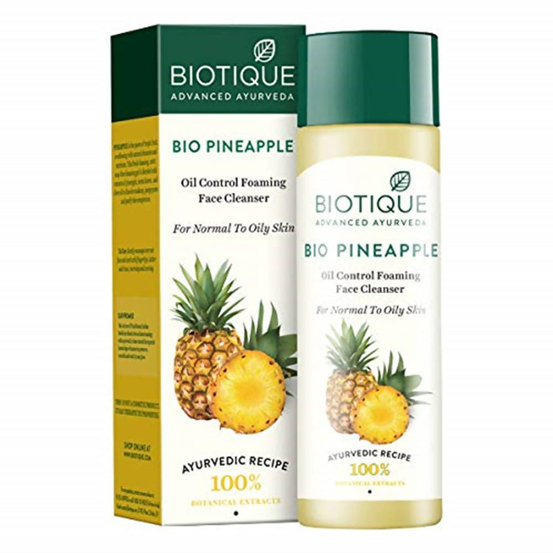 Biotique Advanced Ayurveda Bio Pineapple Oil Control Foaming Face Cleanser - Distacart