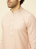 Thumbnail for Manyavar Mandarin Collar Regular Pure Cotton Kurta with Pyjamas - Distacart