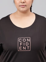 Thumbnail for MKH Plus Size Typography Printed Relaxed Fit Dri-FIT Sports T-shirt - Distacart