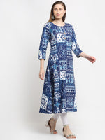 Thumbnail for Kalini Women Blue Printed Kurta - Distacart