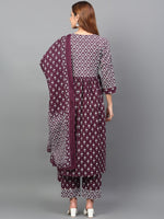 Thumbnail for Kalini Printed Gotta Patti Empire Pure Cotton Kurta with Palazzos & With Dupatta - Distacart
