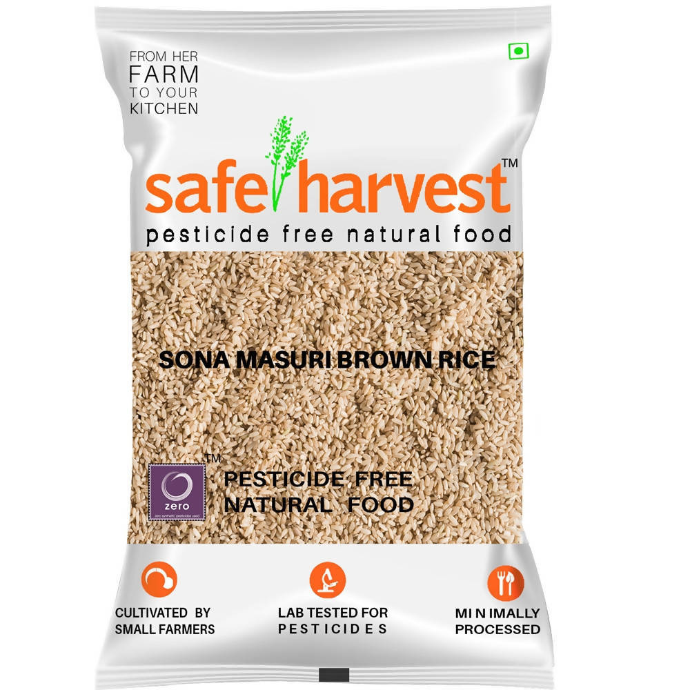 Safe Harvest Sona Masuri Unpolished Brown Rice - Distacart