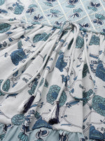 Thumbnail for Kalini Women White Floral Printed Pure Cotton Kurta with Trousers - Distacart