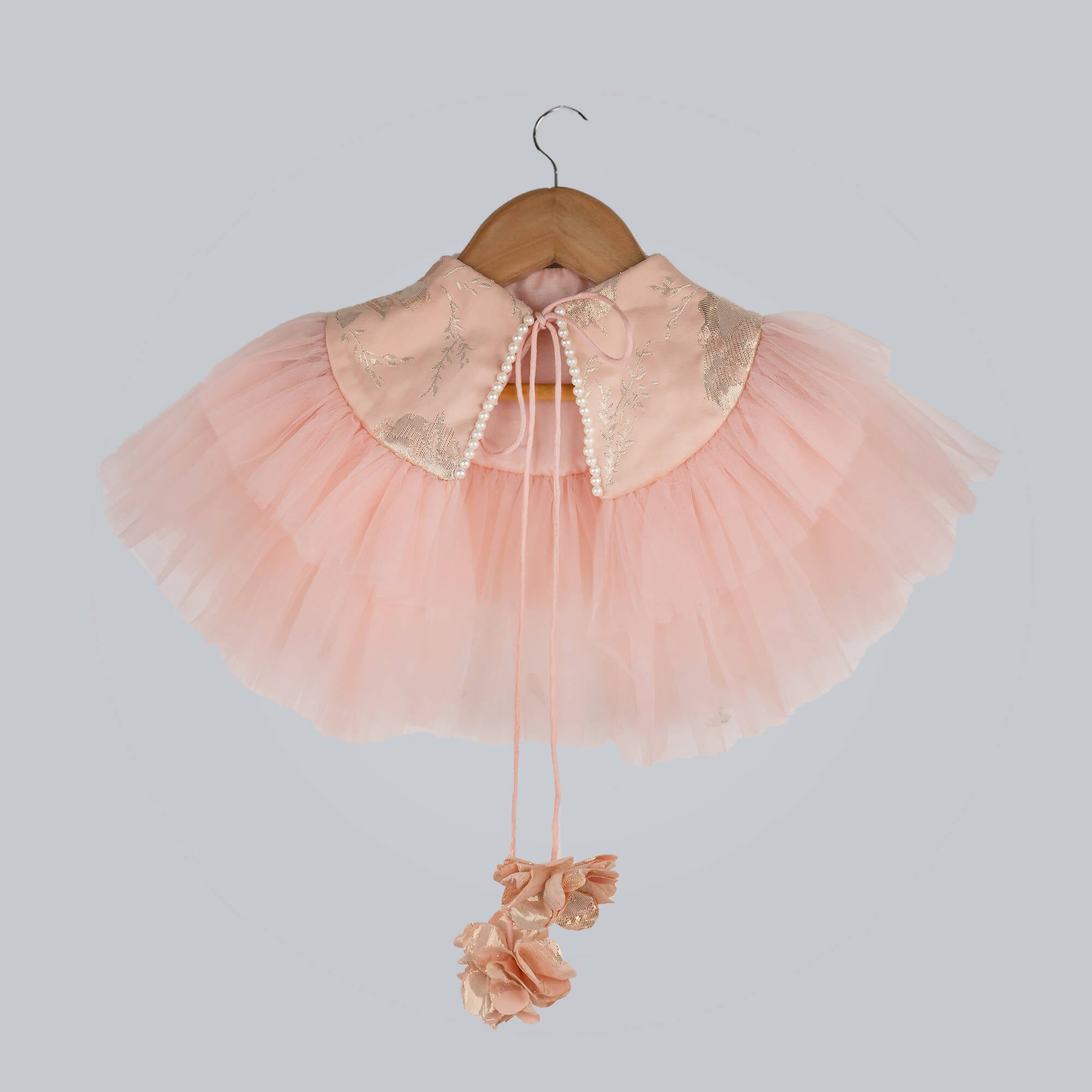 Pink Cow Fashions Peach Shrug With Frill - Distacart