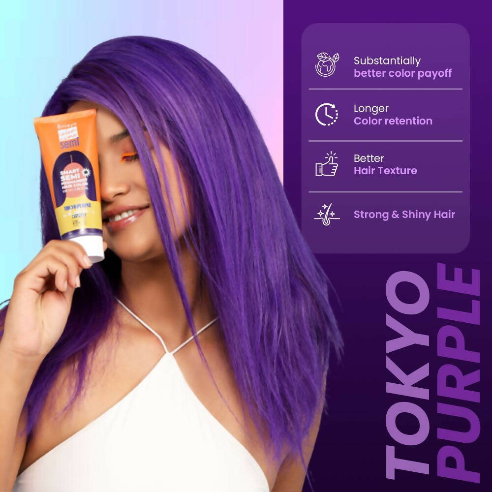 Anveya Semi Permanent Hair Color - Tokyo Purple - Distacart
