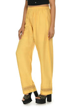 Thumbnail for Mominos Fashion Moeza Reyon Cotton Golden Color Straight Work Palazzo