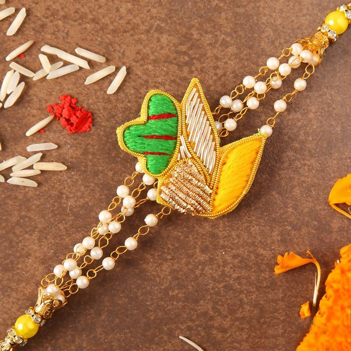 Meenakari Glimming Rakhi & Cadbury Silk Chocolates - Distacart