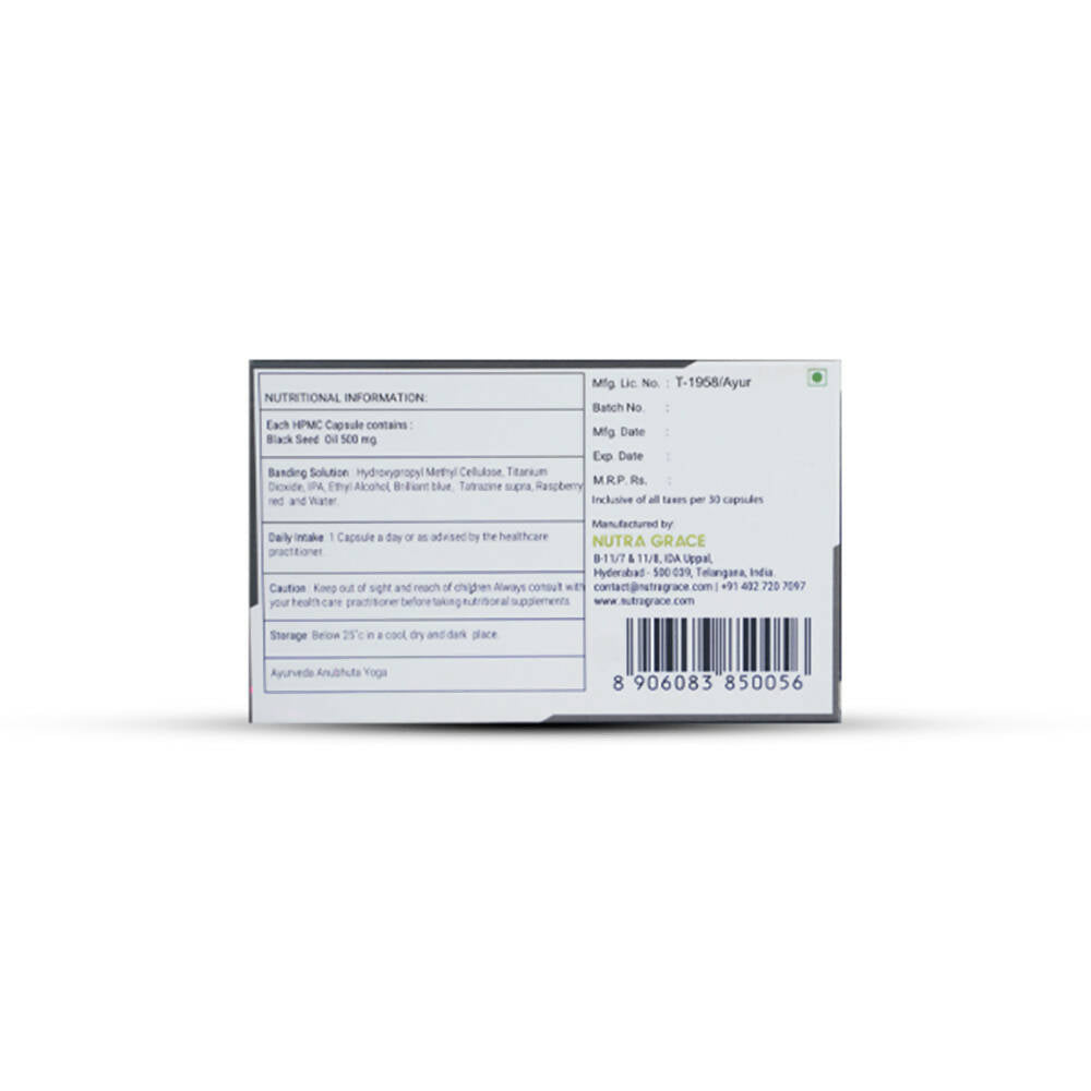 Nutra Grace Black Seed Oil 500mg Capsules - Distacart