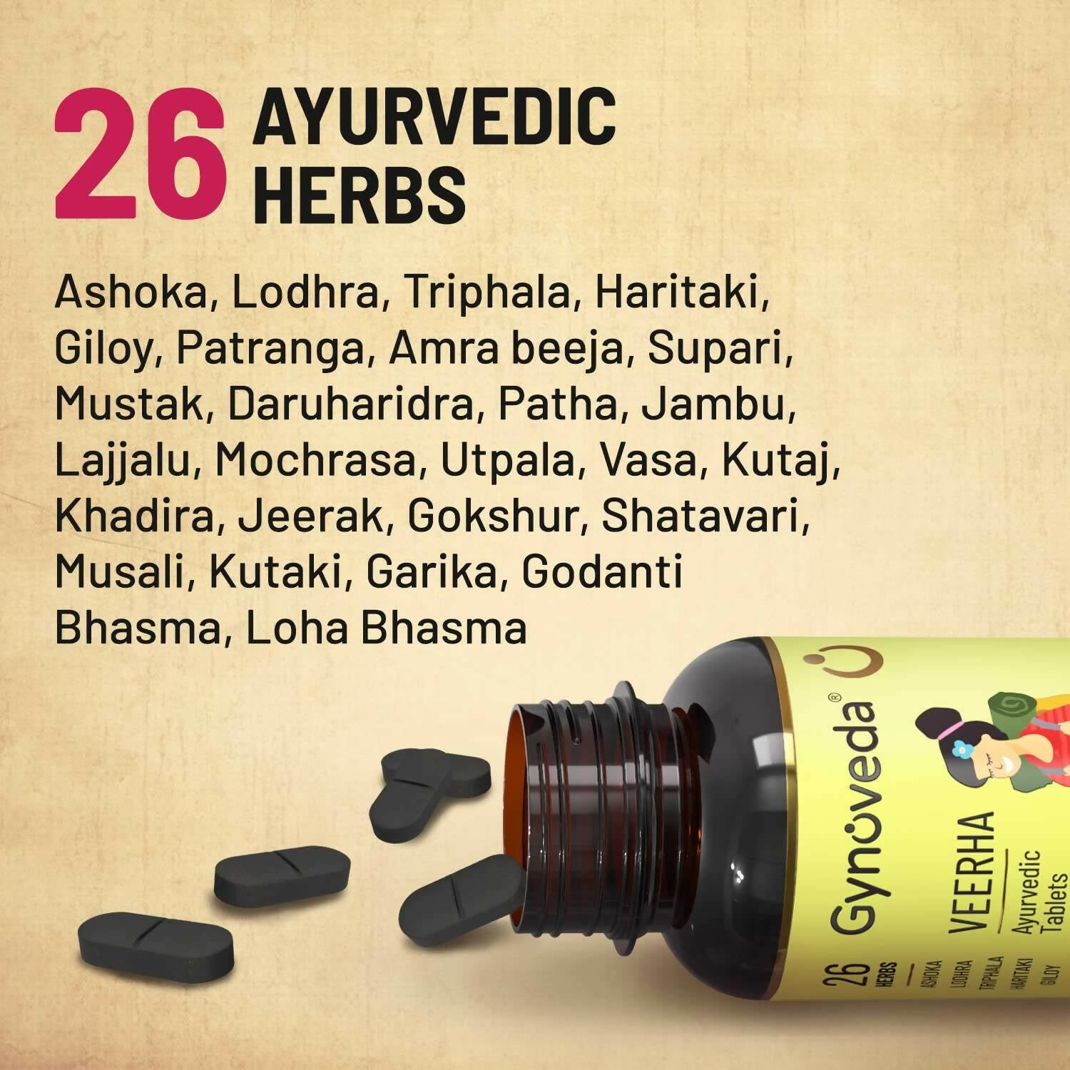 Gynoveda Veerha Ayurvedic Tablets - Distacart