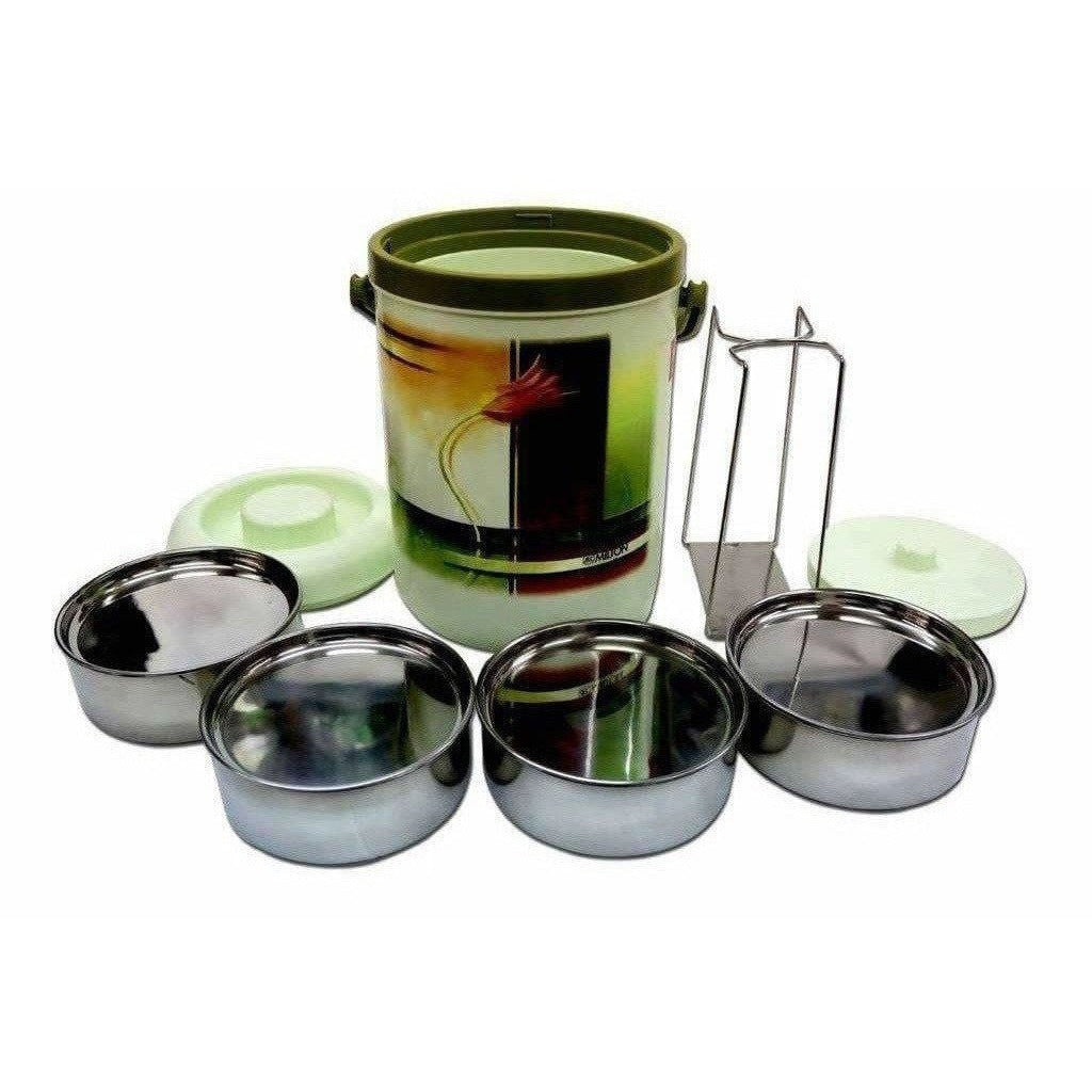 Milton Knight Stainless Steel Insulated Lunch Box-Lunch Carrier - 4 Box Lunch - Distacart