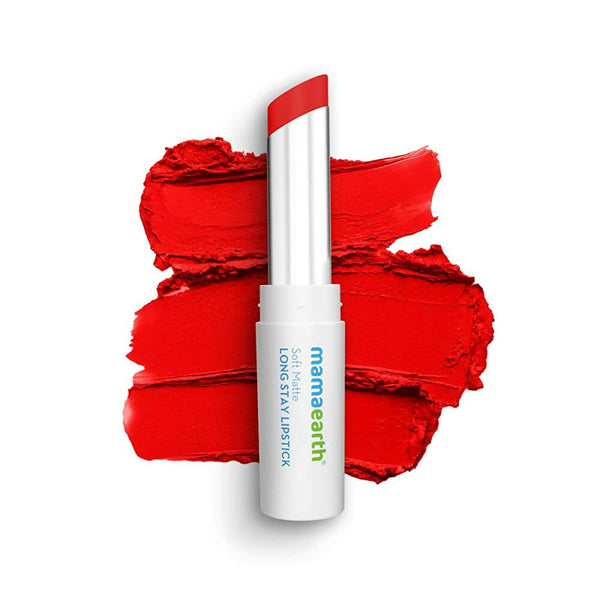 Mamaearth Soft Matte Long Stay Lipstick - Red Dahlia - Distacart