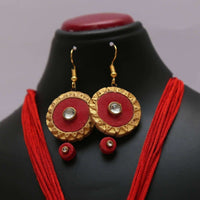 Thumbnail for Terracotta Hand Made Kundan Work Jewelry Set