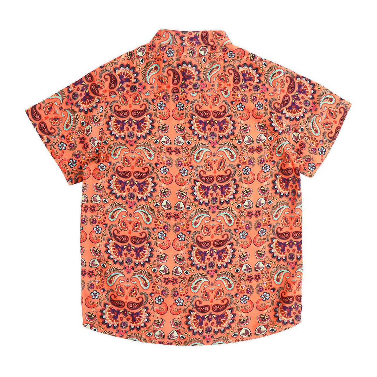 Lil Drama Sassy Boho Boys Orange Printed Shirt from the sibling collection - Distacart