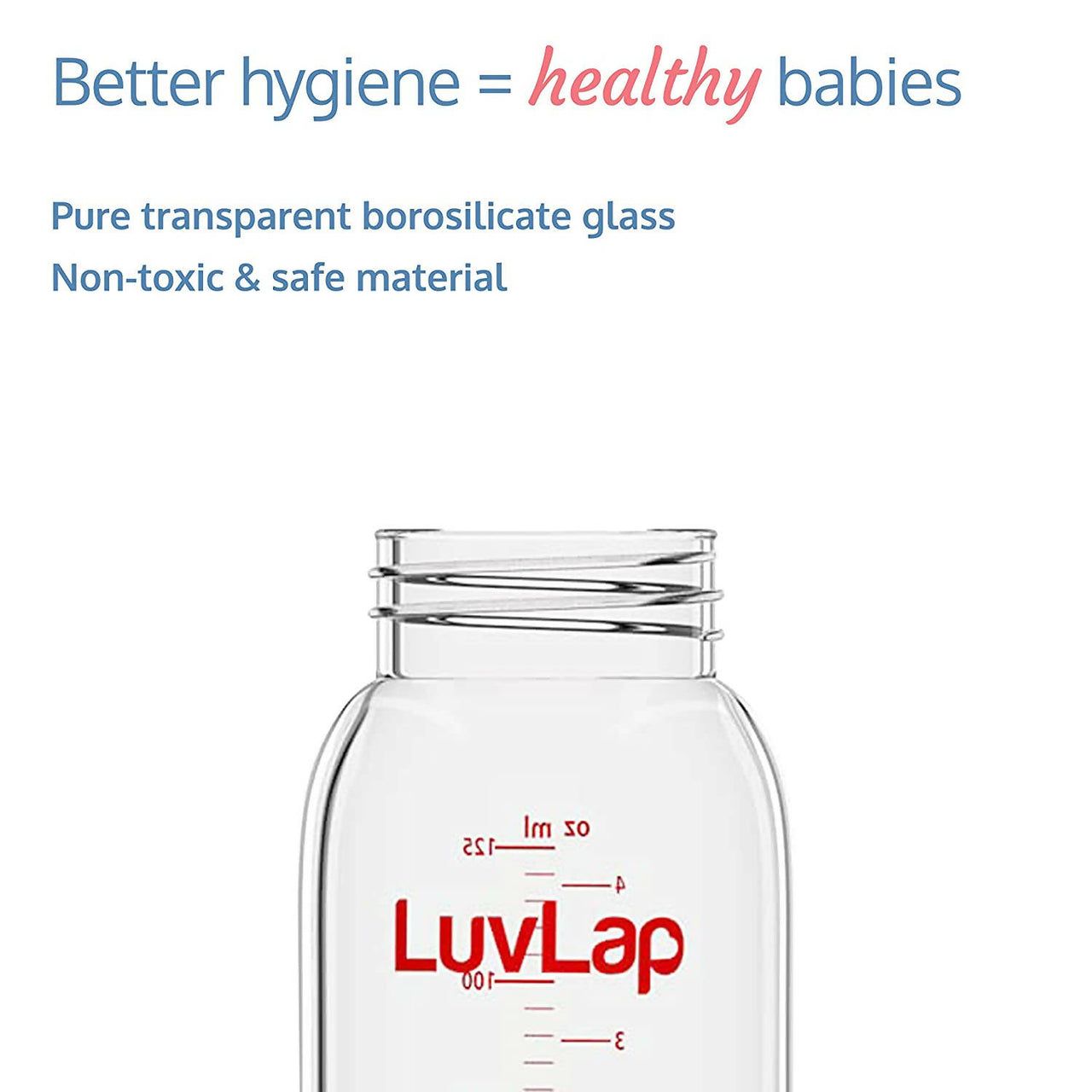 LuvLap Essential Slim Neck Glass Feeding Bottle - Distacart