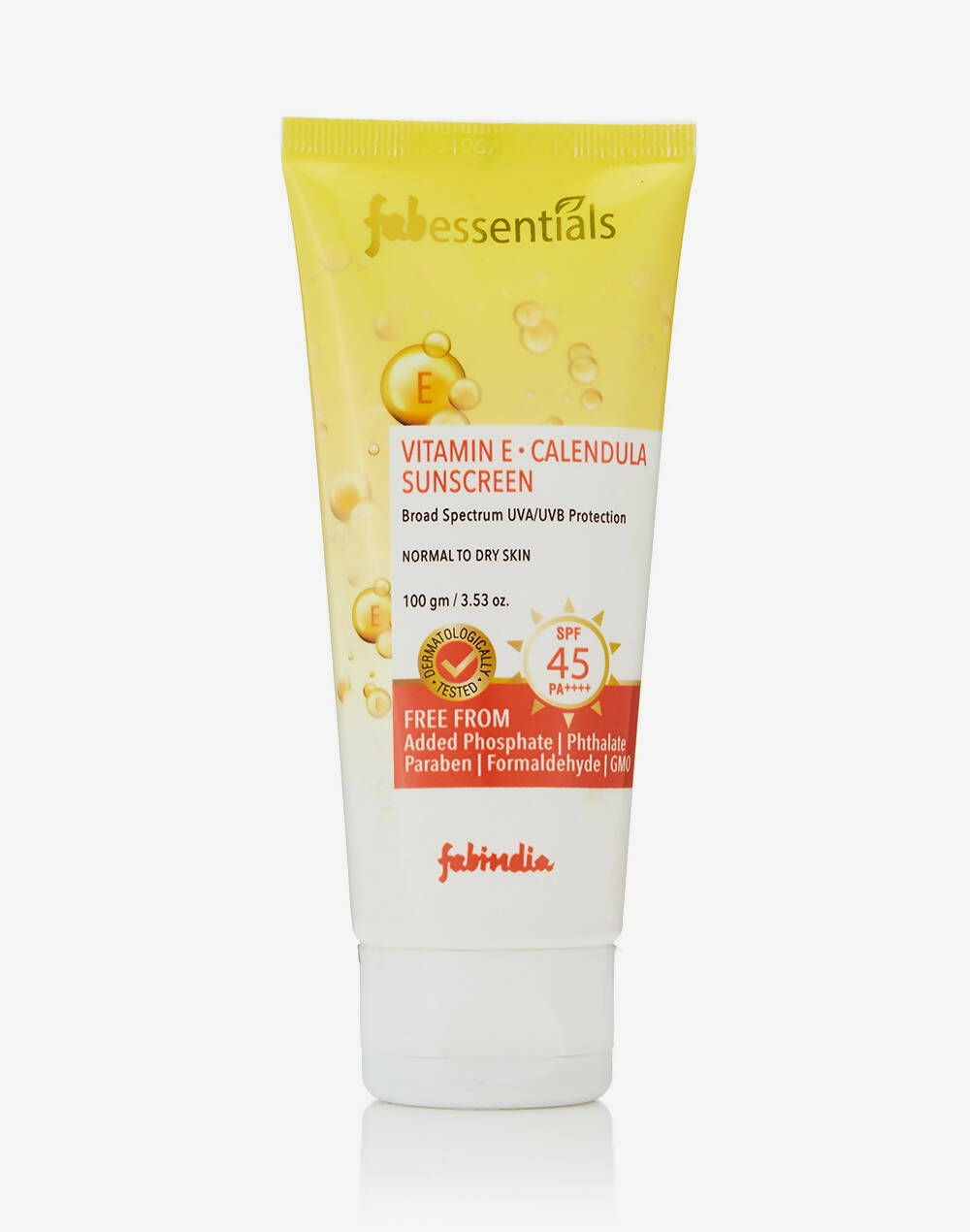 Fabessentials Vitamin E Calendula Sunscreen SPF 45 PA++++ - Distacart