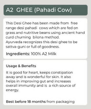 Organic Potli A2 Vedic Ghee – Pahadi Cow - Distacart