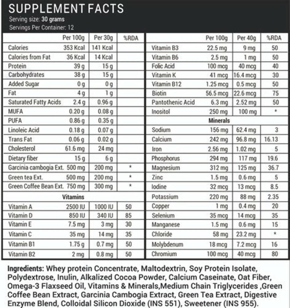 Livestamin Nutritional Meal Shake - Chocolate Flavour - Distacart