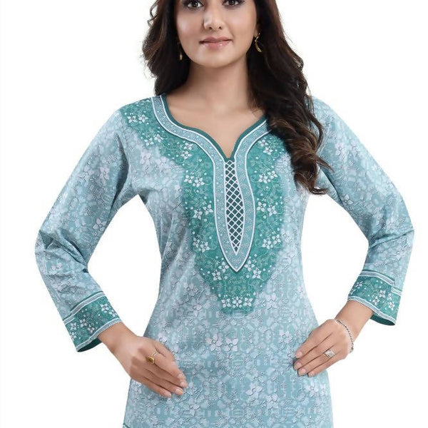 Snehal Creations Alluring Faux Crepe Printed Short Kurti Tunic Top