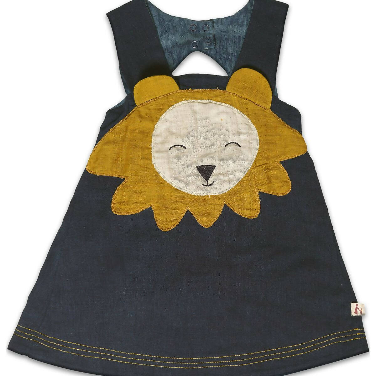 Mhyssa Blue Square Neck Sleeveless Frock - Distacart