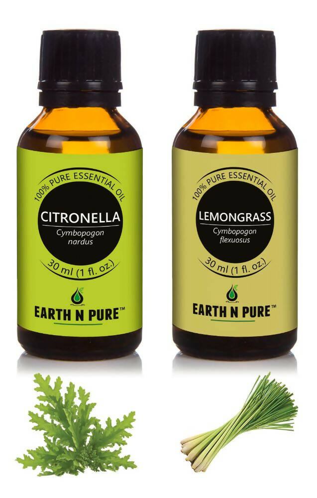 Earth N Pure Essential Oils (Lemongrass & Citronella) Combo - Distacart